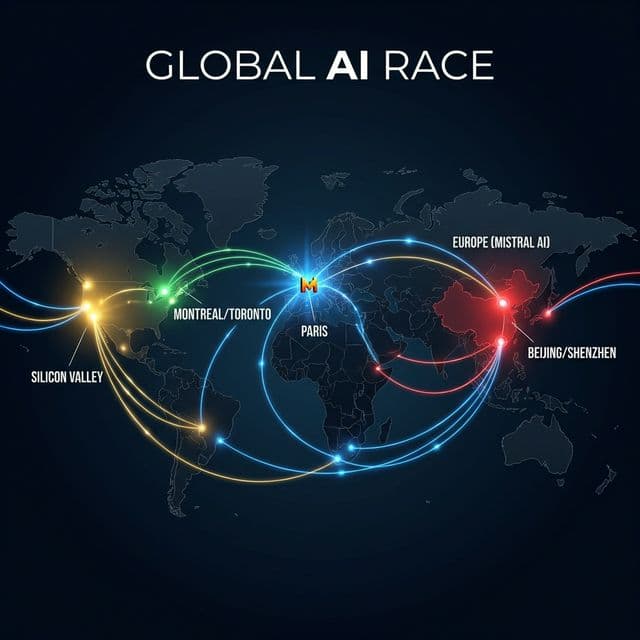 La course mondiale à l'IA — USA, Chine, Europe, Canada