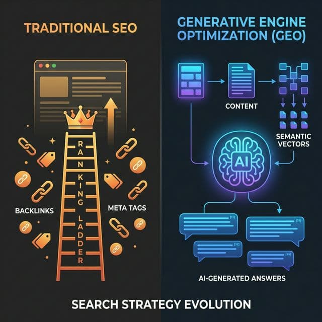 SEO traditionnel vs GEO — Évolution de la stratégie de recherche